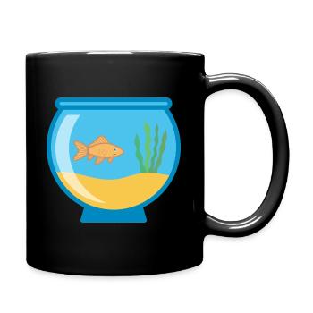 Aquarium Gift Idea Goldfish - Full Colour Mug - black - Right