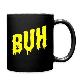 A spooky buh in yellow for halloween - Full Colour Mug - black - Right