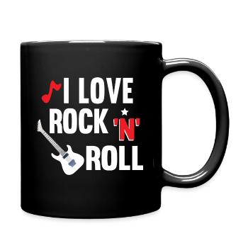 I Love Rock‘N‘Roll - Tasse einfarbig - Schwarz - Rechts