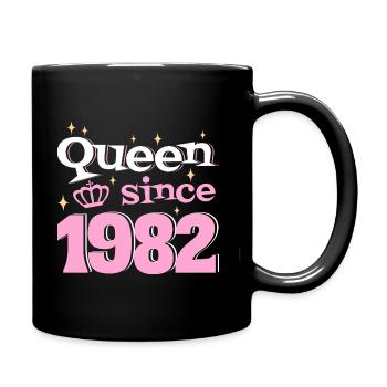Königin seit 1982 40-jähriges Jubiläum der Frau - Tasse einfarbig - Schwarz - Rechts