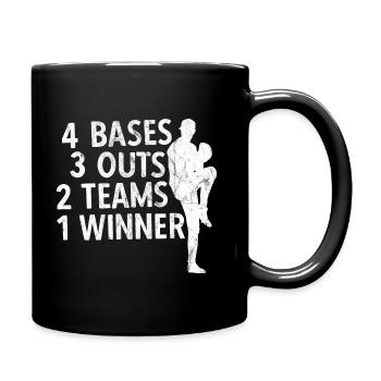 Baseball - Tasse einfarbig - Schwarz - Rechts