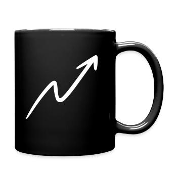 Flèche dessin esquisse blanc - Mug uni - noir - Droite