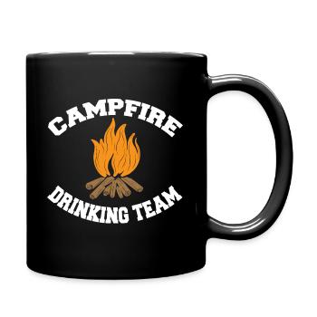 Campfire Drinking Team Bushcraft Hiking Outfit - Full Colour Mug - black - Right