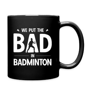Badminton - Tasse einfarbig - Schwarz - Rechts