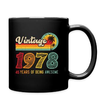 Vintage 1978, Cadeau D'anniversaire 45 Ans - Mug uni - noir - Droite