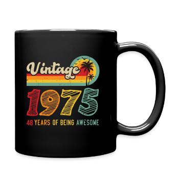Vintage 1975, Cadeau D'anniversaire 48 Ans - Mug uni - noir - Droite