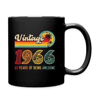 Vintage 1966, Cadeau D'anniversaire 57 Ans - Mug uni - noir - Droite
