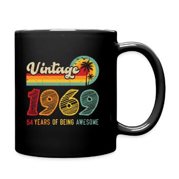 Vintage 1969, Cadeau D'anniversaire 54 Ans - Mug uni - noir - Droite