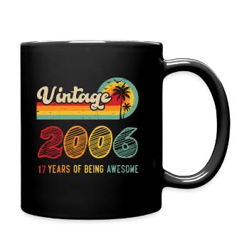 Vintage 2006, Cadeau D'anniversaire 17 Ans - Mug uni - noir - Droite