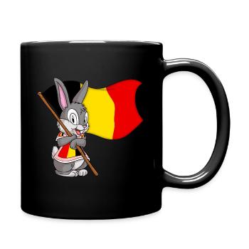 Belgium Rabbit - Full Colour Mug - black - Right