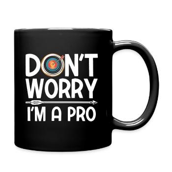 Bogenschießen Archery - Tasse einfarbig - Schwarz - Rechts