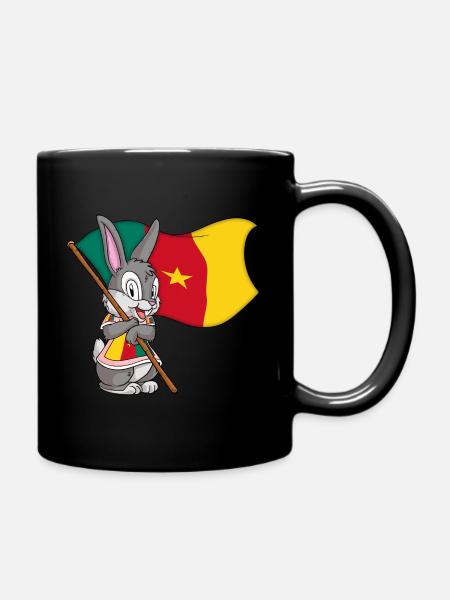 Cameroun Fan Rabbit - Mug uni - noir