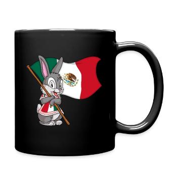 Mexico Rabbit - Full Colour Mug - black - Right
