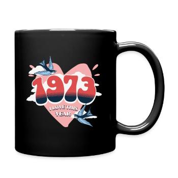 Geburtstag 50 Jahre verehrt Geburtsjahr 1973 - Tasse einfarbig - Schwarz - Rechts