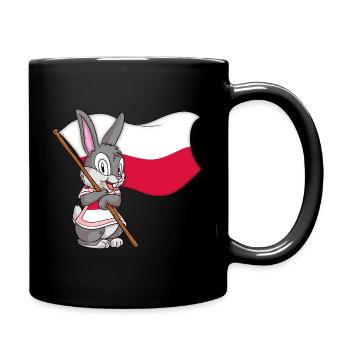Poland Rabbit - Full Colour Mug - black - Right