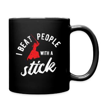 Japanischer Schwertkampf Kendo - Tasse einfarbig - Schwarz - Rechts