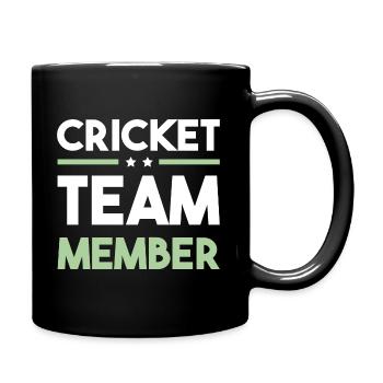 Cricket Team - Tasse einfarbig - Schwarz - Rechts