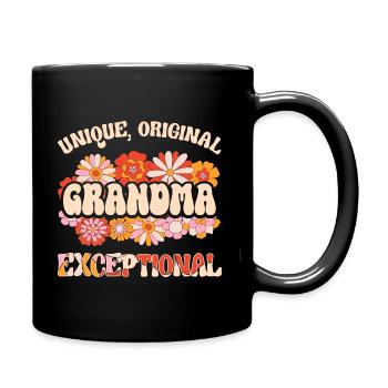 Einzigartige Großmutter originelle außergewöhnliche Oma - Tasse einfarbig - Schwarz - Rechts