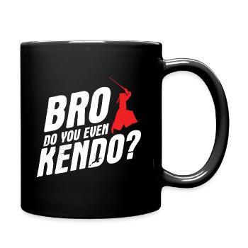 Japanischer Schwertkampf Kendo - Tasse einfarbig - Schwarz - Rechts