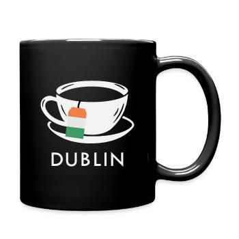 Dublin Tea Cup UK Flag Teabag - Full Colour Mug - black - Right