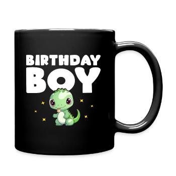 Birthday Boy Dinosaur Party Child - Full Colour Mug - black - Right