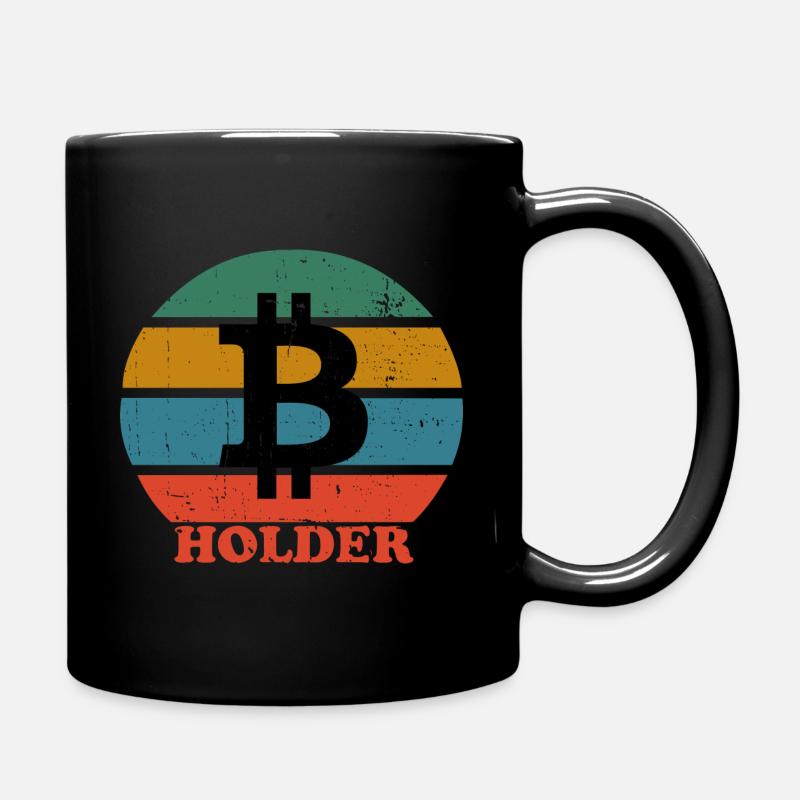 Retro Bitcoin Holder - Full Colour Mug - black