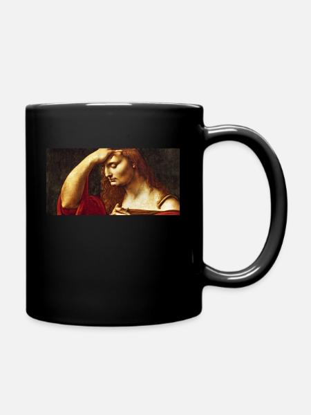 woman on trouble - Full Colour Mug - black