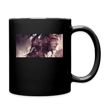 Elegante Frau - Tasse einfarbig - Schwarz - Rechts