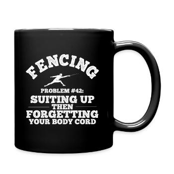 Fechten - Tasse einfarbig - Schwarz - Rechts