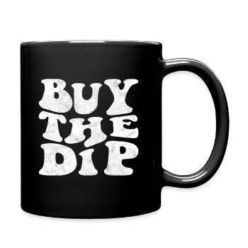 Buy the dip! retro weiss - Tasse einfarbig - Schwarz - Rechts