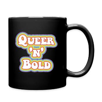 Queer 'n' Bold Rainbow white - Full Colour Mug - black - Right