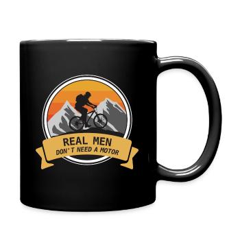 vélo, moteur, VTT, montagne, sport - Mug uni - noir - Droite