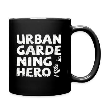 Urban gardening hero - Full Colour Mug - black - Right