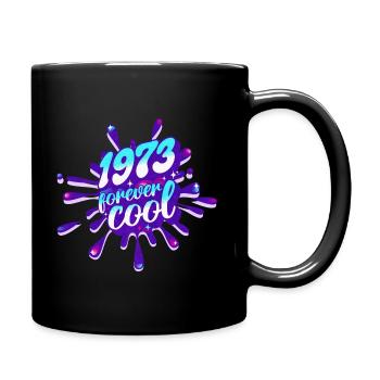 Cooles Jahr 1973 Jubiläum 50 Jahre - Tasse einfarbig - Schwarz - Rechts