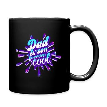 Vater und Sohn für immer cool Vatertag - Tasse einfarbig - Schwarz - Rechts