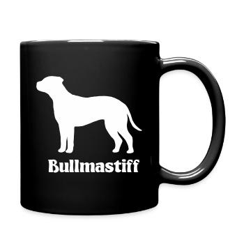 Bullmastiff Silhouette - Tasse einfarbig - Schwarz - Rechts
