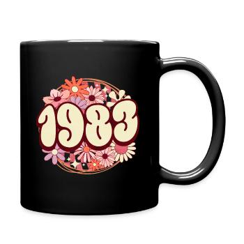 Geburtstagsfeier Frau 1983 40-jähriges Jubiläum - Tasse einfarbig - Schwarz - Rechts