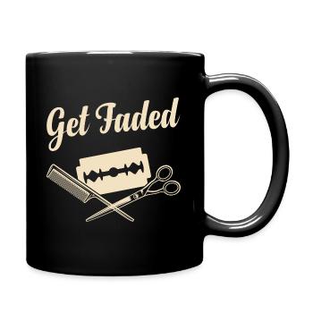 Get Faded Barber Saying Hairdresser - Full Colour Mug - black - Right