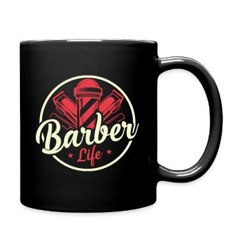 Barber Leben Friseur Haarschnitt - Tasse einfarbig - Schwarz - Rechts