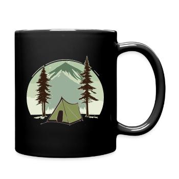 Camping - Tasse einfarbig - Schwarz - Rechts