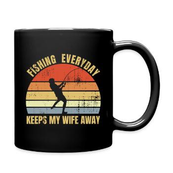 Husband Fischer Saying - Full Colour Mug - black - Right