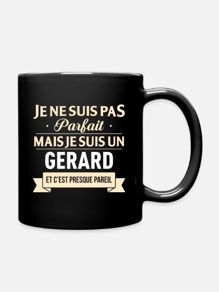 Cadeau Humour Gérard nom de famille - Mug uni - noir