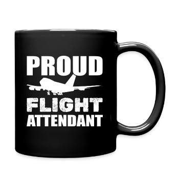 Cooler Flugbegleiter Airline Stewardess - Tasse einfarbig - Schwarz - Rechts