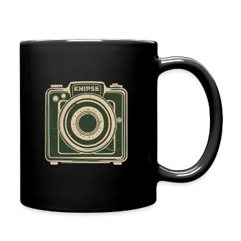 Snap vintage photo camera logo - Full Colour Mug - black - Right