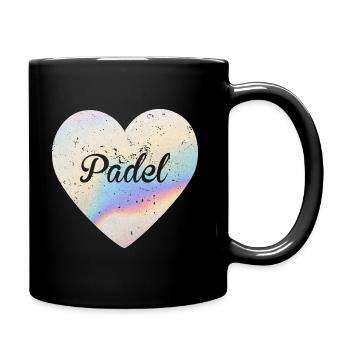 Padel Cute heart | Padel Sports Lover - Full Colour Mug - black - Right