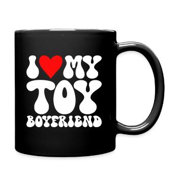 Adore Mon Copain Humour J'aime Mon Petit Ami - Mug uni - noir - Droite