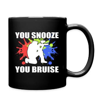 You Snooze You Bruise Paintballspieler - Tasse einfarbig - Schwarz - Rechts