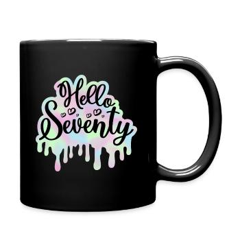 Célébrer 70ème Anniversaire Femme 70 Ans Tie Dye - Mug uni - noir - Droite