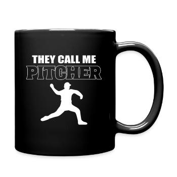Baseballsport Baseballspieler - Tasse einfarbig - Schwarz - Rechts