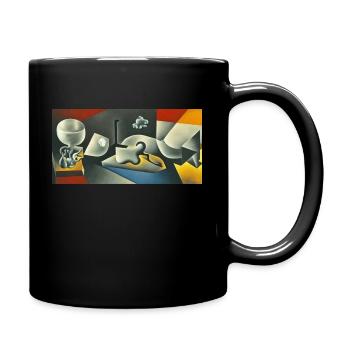 Abstract teaspoons - Full Colour Mug - black - Right
